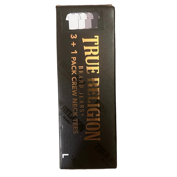 NEW Bundle of 4 Crew Neck True Religion T-shirts,Premium Cotton,Multi Color,  L - Picture 2 of 5